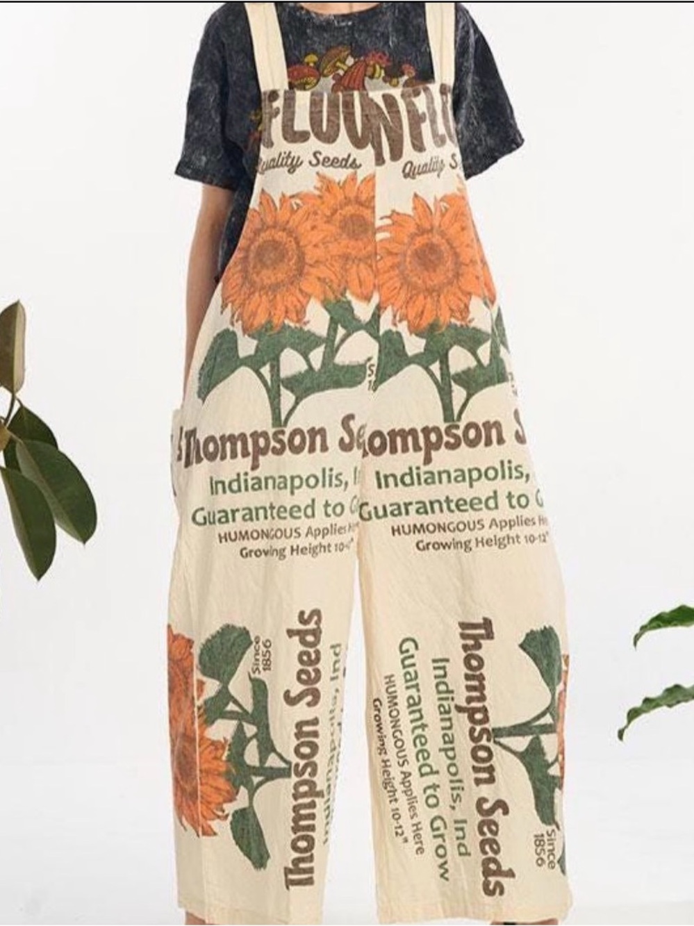 The Sunflower Jumpsuit from the vintage-style feed sack collection
